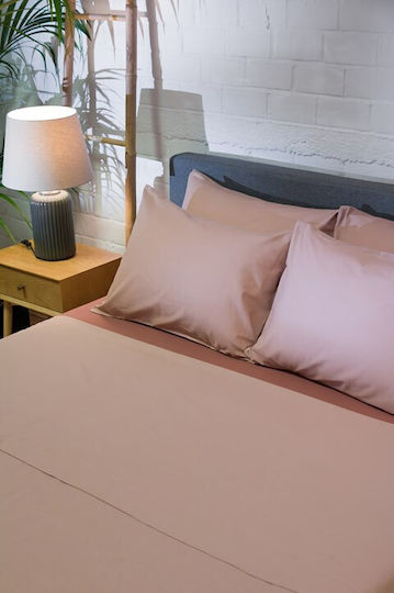 Biokarpet Σετ Σεντόνι Naf Naf Hue Taupe-amber-σετ Σεντόνια King Size