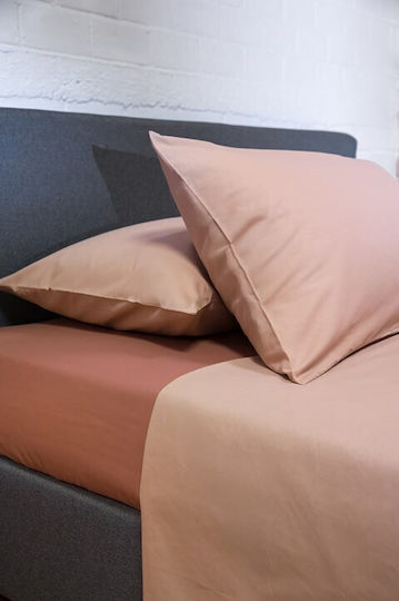 Biokarpet Σετ Σεντόνι Naf Naf Hue Taupe-amber-σετ Σεντόνια King Size