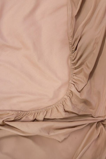 Naf Naf Cearceaf De Pat Dublu Cu Hugger Din Cauciuc 160x200cm Warm Taupe