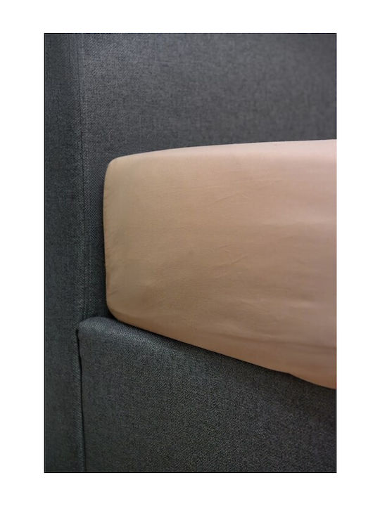 Naf Naf Super King Bed Sheet with Rubber Hugger 160x200cm Warm Taupe