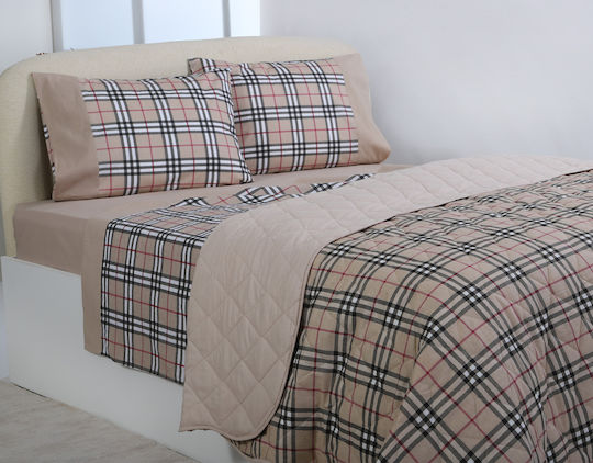 Silk Fashion Super-Double Bed Sheets Set 230x260cm 3 Pieces