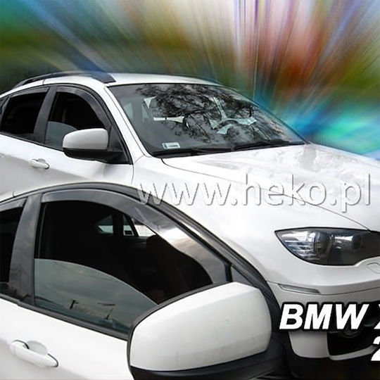 Heko Set of Windbreakers Front Car Dark Fime for BMW X6 2pcs