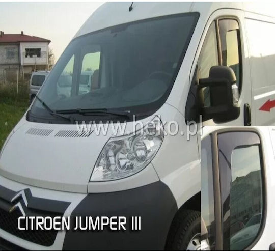 Heko Set of Windbreakers Front Car Dark Fime for Peugeot Boxer Fiat Ducato Citroen Jumper 2pcs