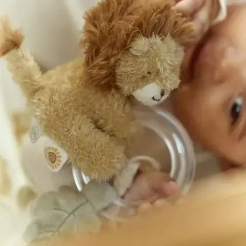 Little Dutch Baby Rattle Lion With Ring Safari Friends Grs For Newborns