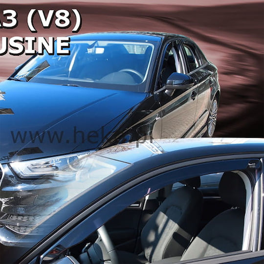 Heko Set of Windbreakers Front Car Dark Fime for Audi A3 2pcs