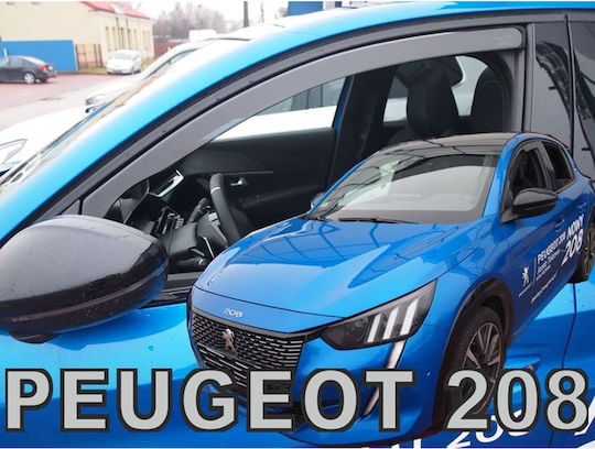 Heko Set of Windbreakers Front Car Dark Fime for Peugeot 208 Opel Corsa F 5D 2019+ 2pcs