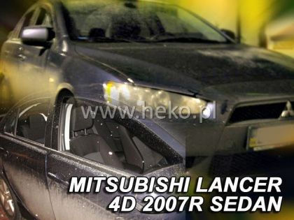 Heko Set of Windbreakers Front Car Dark Fime for Mitsubishi Lancer 2pcs