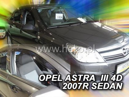 Heko Set of Windbreakers Front and Rear Car Dark Fime for Opel Astra H 5D 2004 4pcs