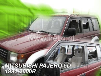 Heko Set of Windbreakers Front Car Dark Fime for Mitsubishi Pajero 2pcs