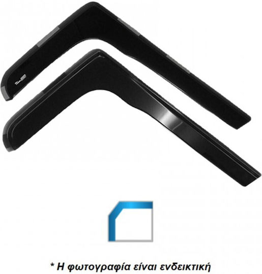 Heko Set of Windbreakers Front Trucks Dark Fime for Mercedes-Benz Axor 2D 2001 / 817 2D 1991 2pcs
