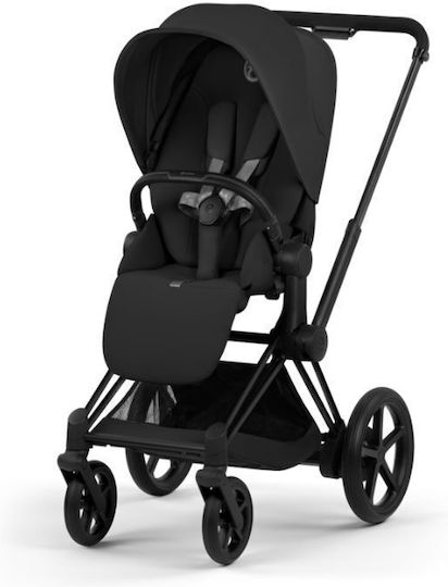 Cybex E-Priam Comfort Reversible 2 in 1 Baby Stroller Suitable for Newborn Sepia Black / Matt Black
