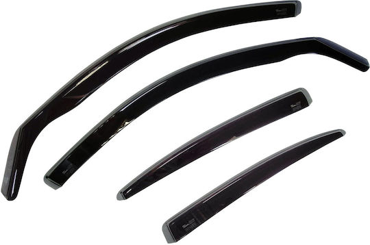 Heko Set of Windbreakers Front and Rear Car Dark Fime for Mazda 6 4pcs
