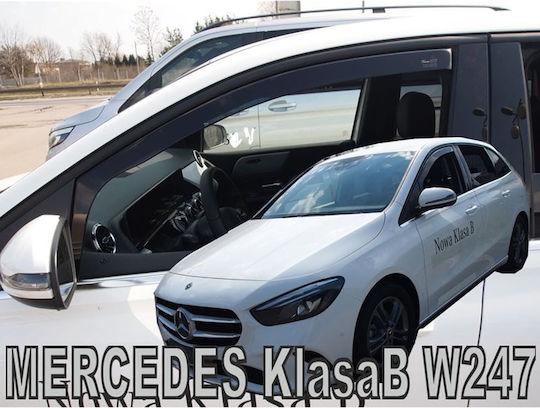 Heko Set of Windbreakers Front Car Dark Fime for Mercedes-Benz B Class 2pcs