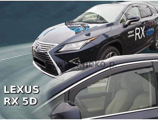 Heko Set of Windbreakers Front Car Dark Fime for Toyota Lexus 2pcs