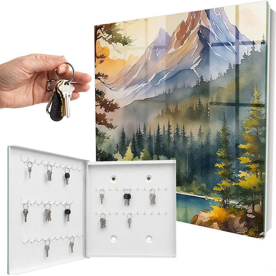 Tulup Metallic Key Hooks 50 Hooks 30x30x5cm