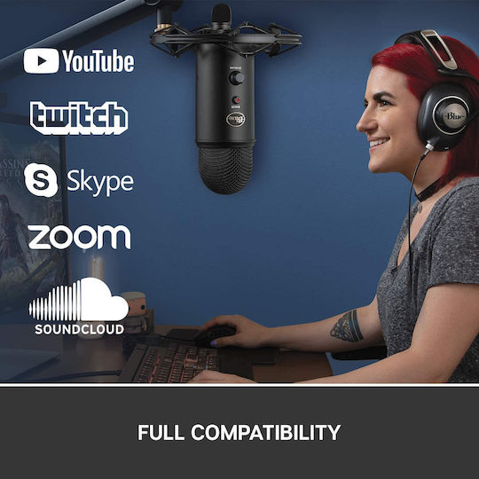 Blue Microphones Yeti Комплект Кондензаторен Микрофон USB Настолен за Вокали