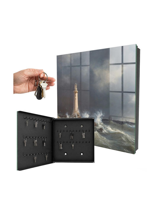 Tulup Метална Стенна Ключалка 50 Места 30x30x5см