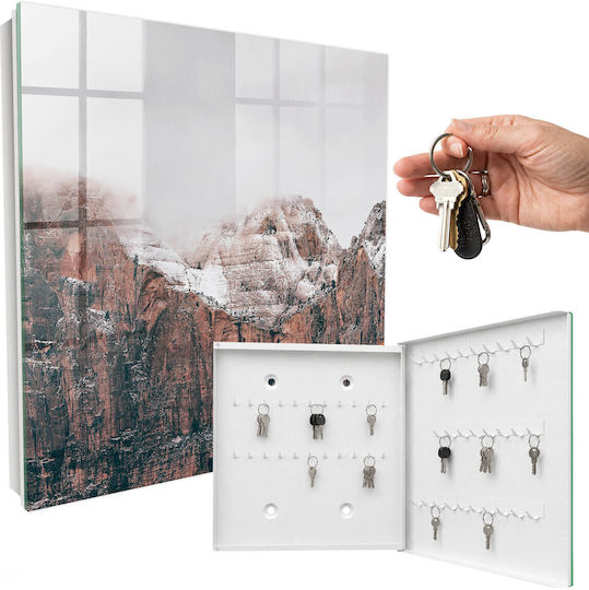 Tulup Metallic Key Hooks 50 Hooks 30x30x5cm