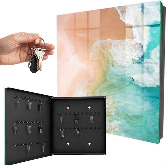 Tulup Metallic Key Hooks 50 Hooks 30x30x5cm