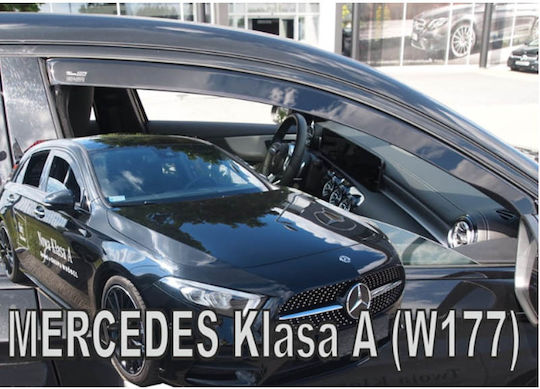 Heko Set of Windbreakers Front Car Dark Fime for Mercedes-Benz A Class 2pcs