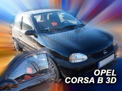 Heko Set of Windbreakers Front and Rear Car Dark Fime for Opel Corsa 4pcs