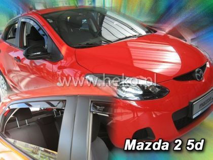 Heko Set of Windbreakers Front Car Dark Fime for Mazda 121 2pcs