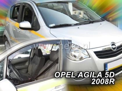 Heko Set of Windbreakers Front Car Dark Fime for Opel Agila 2pcs
