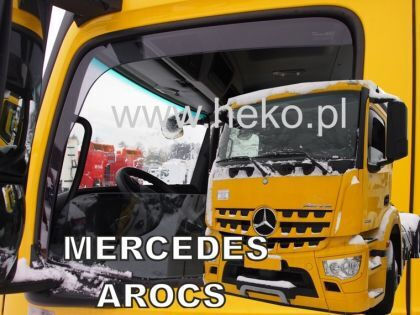 Heko Set of Windbreakers Front Trucks Dark Fime for Mercedes-Benz Atego 2pcs