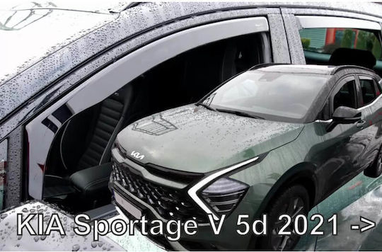 Heko Set of Windbreakers Front Car Dark Fime for Kia Sportage 2021 5D 2pcs