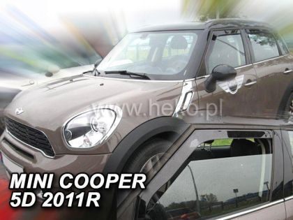 Heko Set of Windbreakers Front Car Dark Fime for Mini Cooper 2pcs