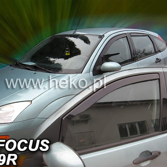 Heko Set of Windbreakers Front Car Dark Fime for Ford Focus MK1 4D/5D 1998-2005 2pcs