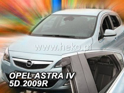 Heko Set of Windbreakers Front and Rear Car Dark Fime for Opel Astra J 4/5D 2009 4pcs