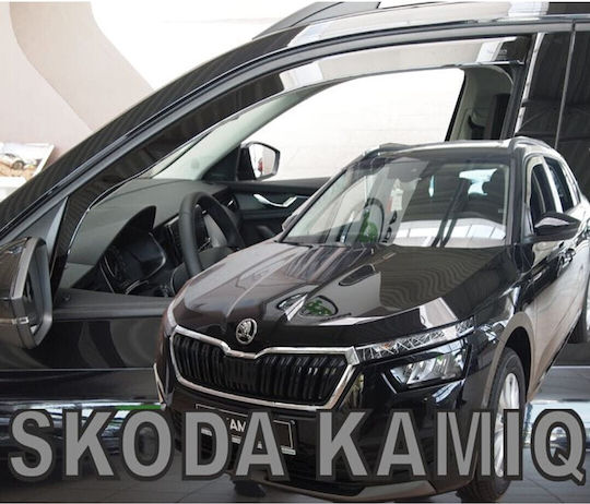 Heko Set of Windbreakers Front Car Dark Fime for Skoda Kamiq 2pcs