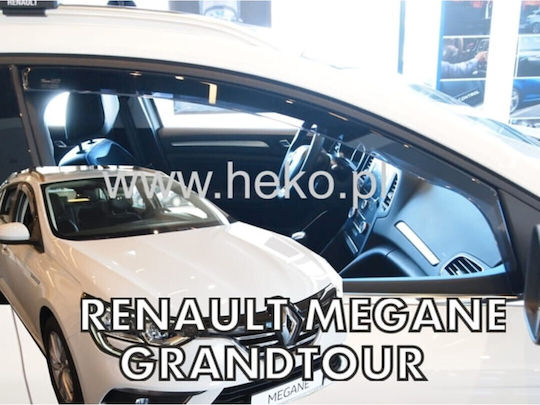 Heko Set of Windbreakers Front Car Dark Fime for Renault Megane 2pcs