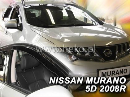 Heko Set of Windbreakers Front Car Dark Fime for Nissan Murano 2pcs