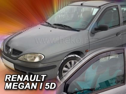 Heko Set of Windbreakers Front Car Dark Fime for Renault Megane 2pcs