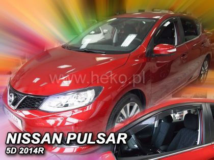 Heko Set of Windbreakers Front Car Dark Fime for Nissan Pulsar 2pcs