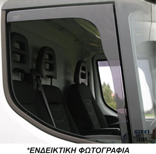 Heko Set of Windbreakers Front Car Dark Fime for Renault Trafic 2pcs