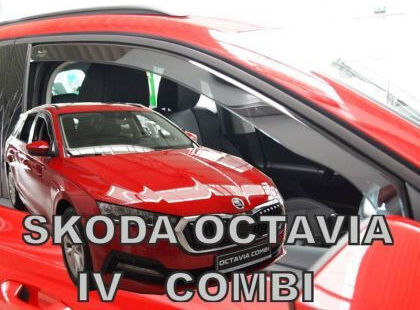 Heko Set of Windbreakers Front Car Dark Fime for Skoda Octavia IV 2020+ 2pcs