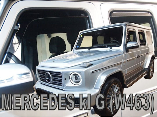 Heko Set of Windbreakers Front and Rear Car Dark Fime for Mercedes-Benz G Class 4pcs