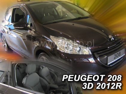 Heko Set of Windbreakers Front Car Dark Fime for Peugeot 306 2pcs