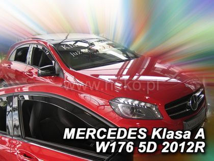 Heko Set of Windbreakers Front Car Dark Fime for Mercedes-Benz A Class 2pcs