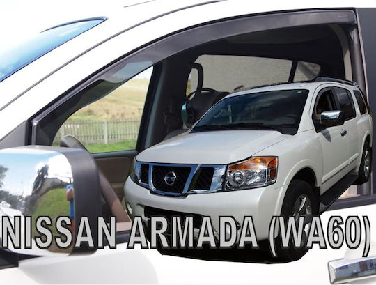 Heko Set of Windbreakers Front Car Dark Fime for Nissan Armada 2pcs