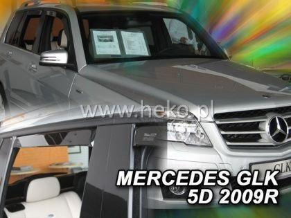 Heko Set of Windbreakers Front and Rear Car Dark Fime for Mercedes-Benz GLK 4pcs