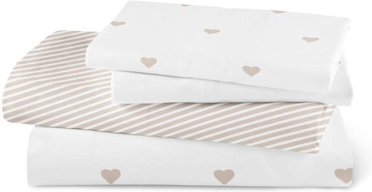 Borea Mix & Match Hearts Σετ Regular/No Envelope Cover Beige 50x70cm 036201089017 Borea Mix & Match Hearts Σετ Regular/No Envelope Cover Beige 50x70cm 036201089017
