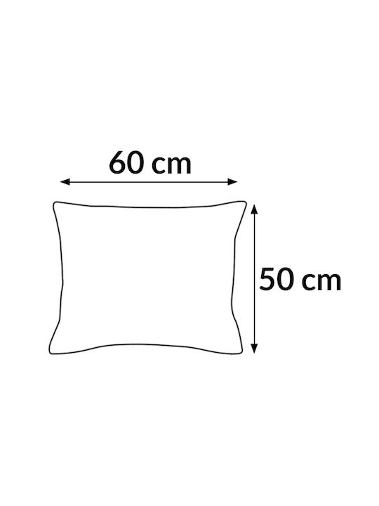 Darymex Cizgili Μαξιλαροθήκη White 50x60εκ.