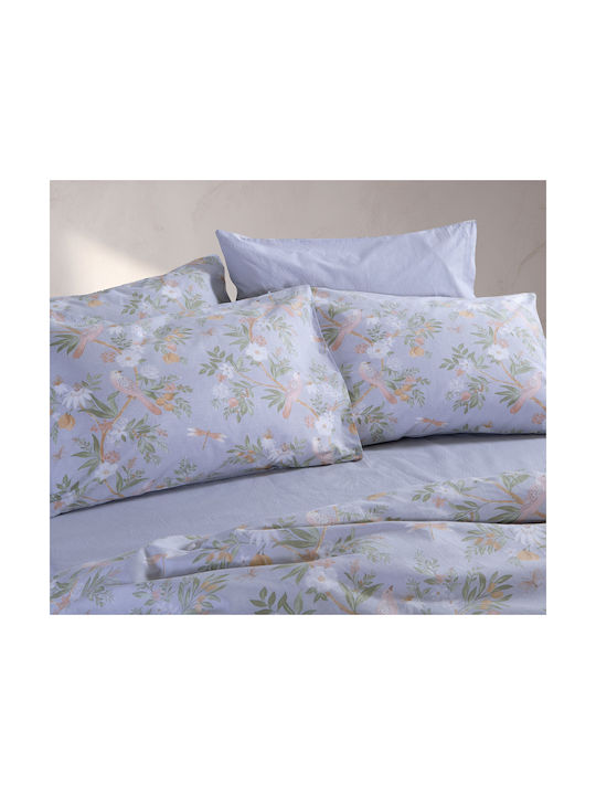 Nef-Nef Homeware Homeware Μαξιλαροθήκη με Φάσα Ροζ 52x72εκ.