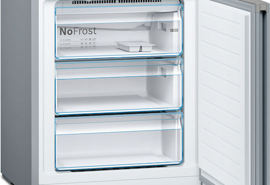Bosch Kühl-Gefrierkombination 438Es Total NoFrost H203xB70xT67cm. Metal Look KGN49XLEA