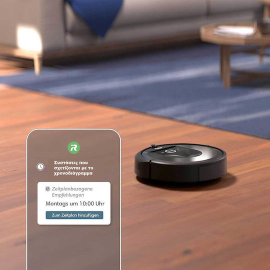 iRobot Roomba Combo I8 Σκούπα Ρομπότ με Οπτική Χαρτογράφηση Ασημί