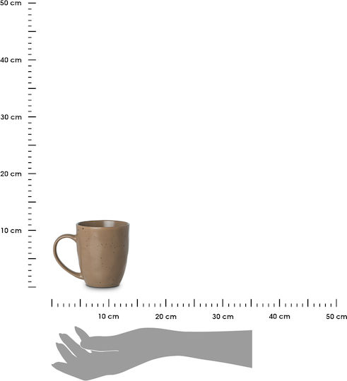 Estia Earth Dot Κούπα από Πορσελάνη Καφέ 440ml